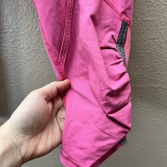 Lululemon Leggings Womens 6 Ruby Pink Run Pace Crop 22" Running Gym Ladies - Picture 4 of 7